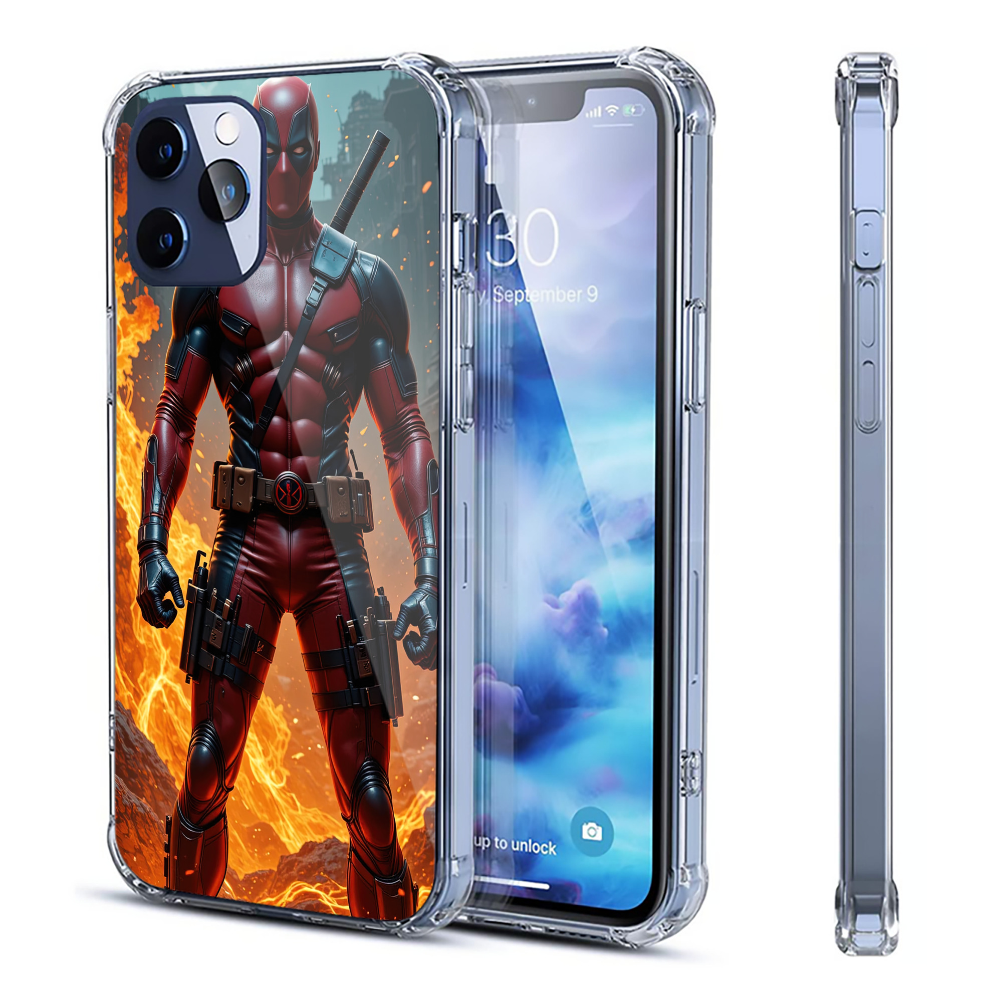 （画像用） Deadpool デッドプール 【iPhone 12シリーズ対応】透明スマホケース（クリアソフトケース）